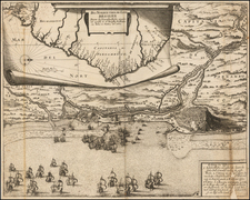 Brazil Map By Theodor De Bry / Matthaeus Merian