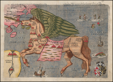 Asia, Asia, China, Southeast Asia, Comic & Anthropomorphic and Curiosities Map By Heinrich Bunting