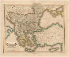 Balkans, Turkey, Turkey & Asia Minor and Greece Map By Daniel Lizars