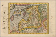 Russia and Baltic Countries Map By Jodocus Hondius