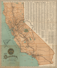 California Map By Southern Pacific Railroad Company