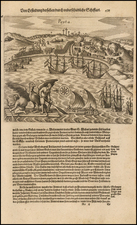 South America Map By Theodor De Bry