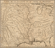 South, Southeast, Texas, Midwest, Plains, Southwest and Rocky Mountains Map By J.F. Bernard