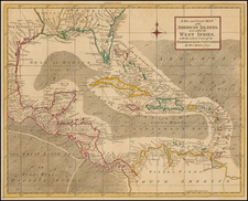 South, Southeast, Texas and Caribbean Map By Thomas Kitchin / London Magazine