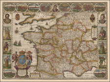 France Map By Willem Janszoon Blaeu