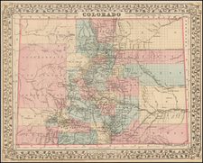 Plains, Southwest and Rocky Mountains Map By Samuel Augustus Mitchell Jr.