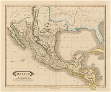 Texas, Plains, Southwest, Rocky Mountains and Mexico Map By William Home Lizars