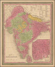 India and Central Asia & Caucasus Map By Samuel Augustus Mitchell