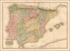 Spain and Portugal Map By John Pinkerton