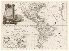 North America, South America and America Map By Elia Endasian
