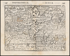 Asia and Asia Map By Giuseppe Rosaccio