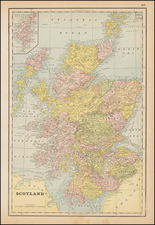 Scotland Map By George F. Cram