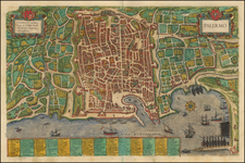 Italy, Southern Italy and Other Italian Cities Map By Georg Braun  &  Frans Hogenberg