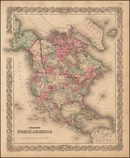 North America Map By G.W.  & C.B. Colton