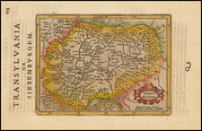 Romania and Balkans Map By Jodocus Hondius