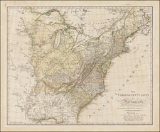 United States, Mid-Atlantic, South and Midwest Map By Daniel Friedrich Sotzmann