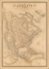 North America Map By Adolphe Hippolyte Dufour