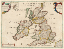 British Isles Map By Melchior Tavernier / Nicolas Sanson