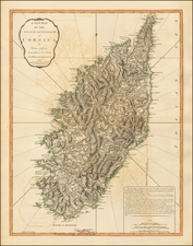 Corsica Map By Thomas Jefferys / Laurie & Whittle