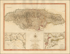 Caribbean and Jamaica Map By Laurie & Whittle