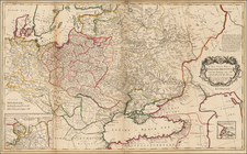 Poland, Russia and Ukraine Map By Henry Overton  &  John Hoole