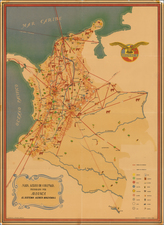 South America Map By A. Villaceves / R.Y. Carlos / J Neira