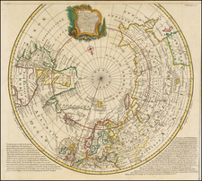 Northern Hemisphere, Polar Maps and Canada Map By Emanuel Bowen