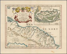 Brazil and Guianas & Suriname Map By Pierre Du Val