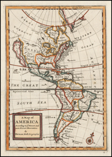 South America and America Map By Herman Moll