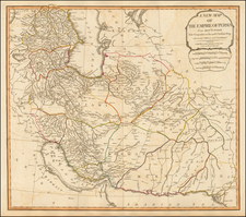 Central Asia & Caucasus, Middle East and Persia & Iraq Map By Laurie & Whittle