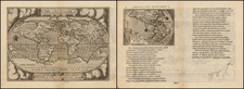 World, World, South America and America Map By Abraham Ortelius / Philippe Galle