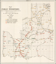 Oklahoma & Indian Territory Map By United States Department of the Interior