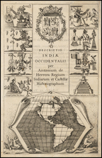 North America, South America, Title Pages, California and America Map By Antonio de Herrera y Tordesillas