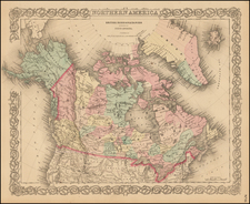 Alaska and Canada Map By Joseph Hutchins Colton