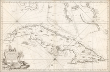 Caribbean Map By Jacques Nicolas Bellin