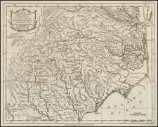 South, Southeast and North Carolina Map By London Magazine