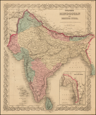 India Map By G.W.  & C.B. Colton