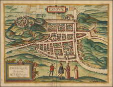 Scotland Map By Georg Braun  &  Frans Hogenberg