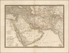 Central Asia & Caucasus, Middle East, Arabian Peninsula, Persia & Iraq and Turkey & Asia Minor Map By Adrien-Hubert Brué