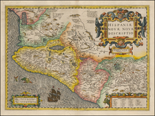 Mexico Map By Jodocus Hondius / Gerhard Mercator