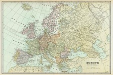 Europe and Europe Map By George F. Cram