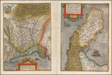 Northern Italy and Southern Italy Map By Abraham Ortelius