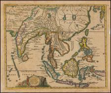 China, India, Southeast Asia, Philippines and Other Islands Map By Philipp Clüver