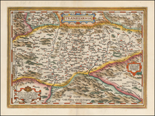 Romania and Balkans Map By Abraham Ortelius