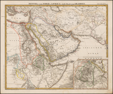 Middle East and Arabian Peninsula Map By Adolf Stieler