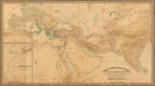 World, World, Asia, Asia, Africa and Africa Map By Heinrich Kiepert