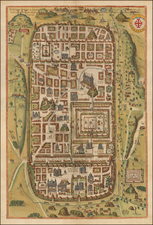 Holy Land and Jerusalem Map By Georg Braun  &  Frans Hogenberg