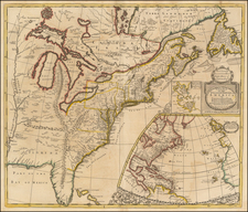 United States, New England, Mid-Atlantic and Southeast Map By John Senex