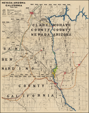 Southwest and California Map By O.V. Blackburn