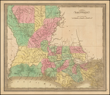 Louisiana Map By Jeremiah Greenleaf